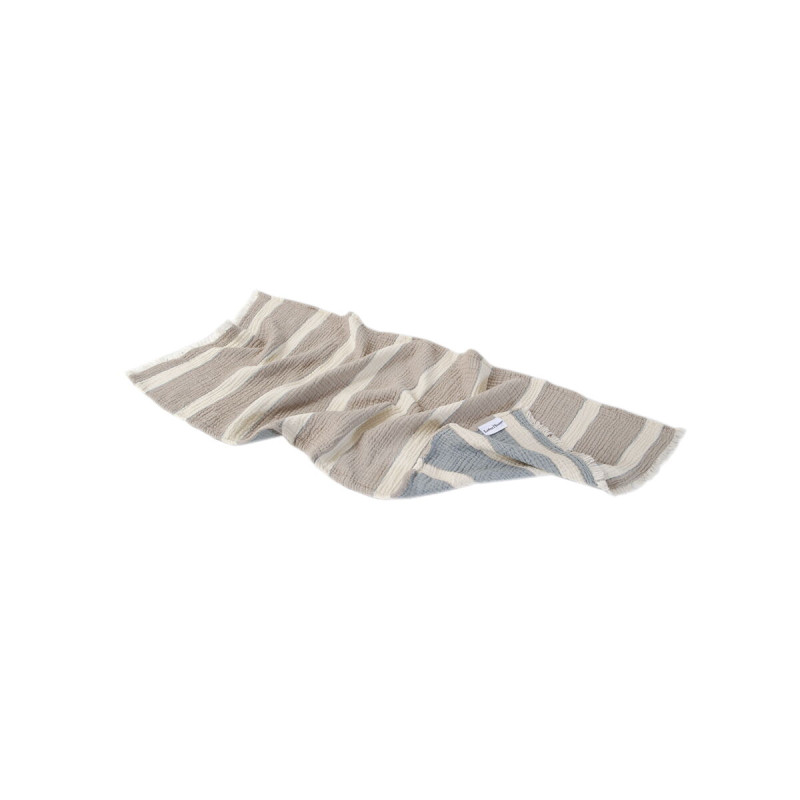 Рушник Lotus Home - Milana muslin beige-lead blue 80*160