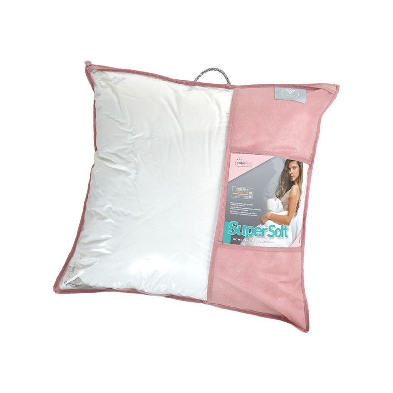 Подушка Super Soft Premium 70х70 см IDEIA штучний пух антиалергенна м'яка бавовна перкаль для сну