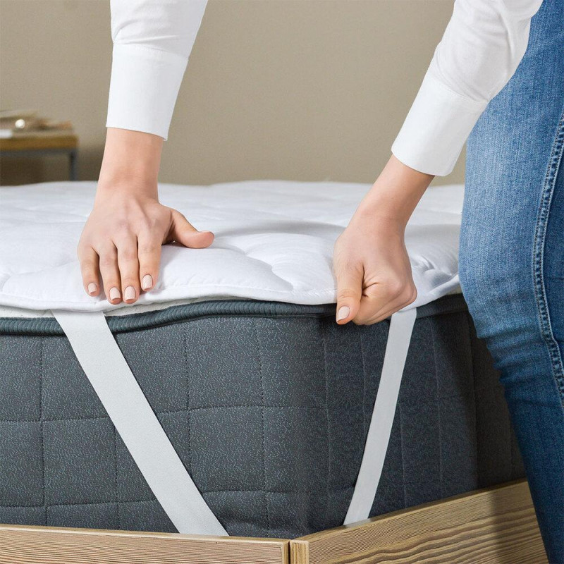 Наматрацник захисний 80х190 см Lux IDEIA з гумками по кутах супер товстий пл 250 гр/м2 антиалергенний білий