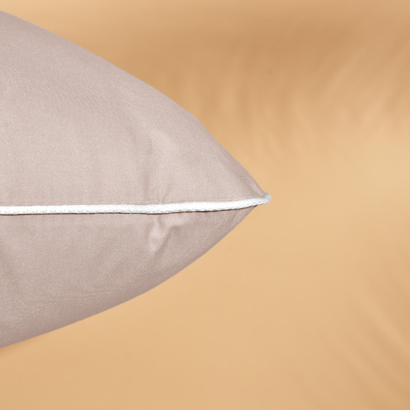 Подушка декоративна 45х45 см ROYAL IDEIA з вишивкою св сіра антиалергенна з кантом