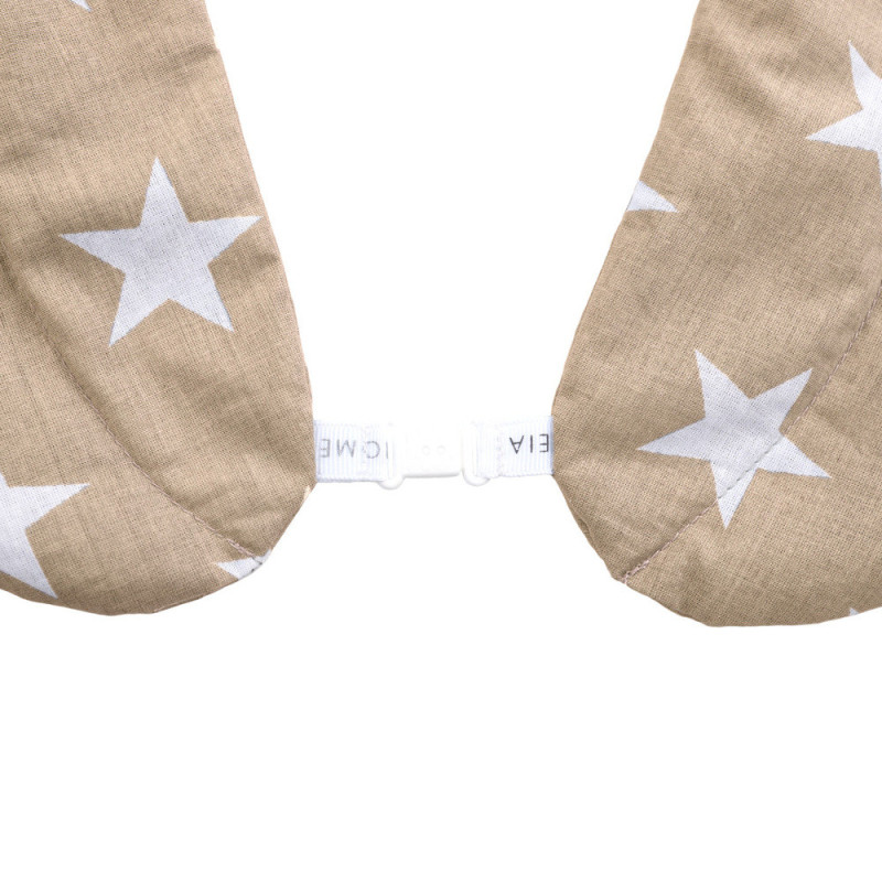 Грілка подушка для шиї 44x46x24 см з пшеничним зерном IDEIA, тканина бавовна, натуральна, органічна беж