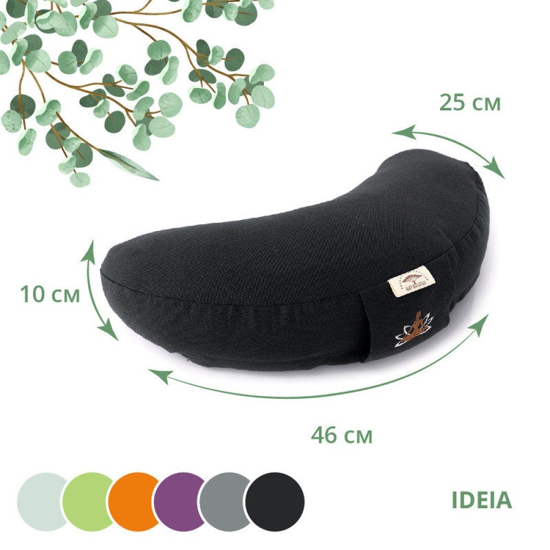 Подушка для йоги та медитації 46х25х10 см IDEIA Болстер з гречаною лузгою йога гречане лушпиння гречиха