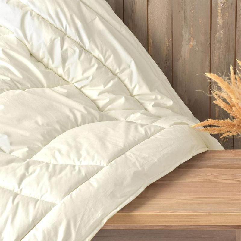 Ковдра зимова вовняна 175х210 см Wool Premium IDEIA бавовна подвійна шерсть натуральна супер тепла