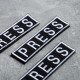 Шеврон на липучці для журналістів Преса Press 2,5х11,5 см см вишитий патч нашивка для працівників медіа та ЗМІ