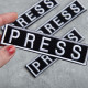 Шеврон на липучці для журналістів Преса Press 2,5х11,5 см см вишитий патч нашивка для працівників медіа та ЗМІ