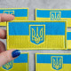 Шеврон на липучці Прапор з Тризубцем 4,5х8 см польова версія на кепку вишитий патч нашивка