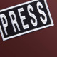Шеврон на липучці для журналістів Преса Press 5х9 см вишитий патч нашивка для працівників медіа та ЗМІ