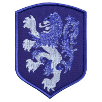 Шеврон на липучці Лев Дівізійник 8х10,7 см вишитий патч нашивка