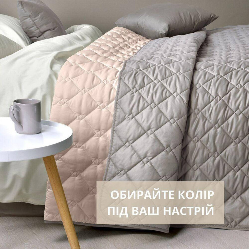 Покривало на ліжко диван 180х210 см IDEIA стьобане двостороннє якісна стібка мікрофібра