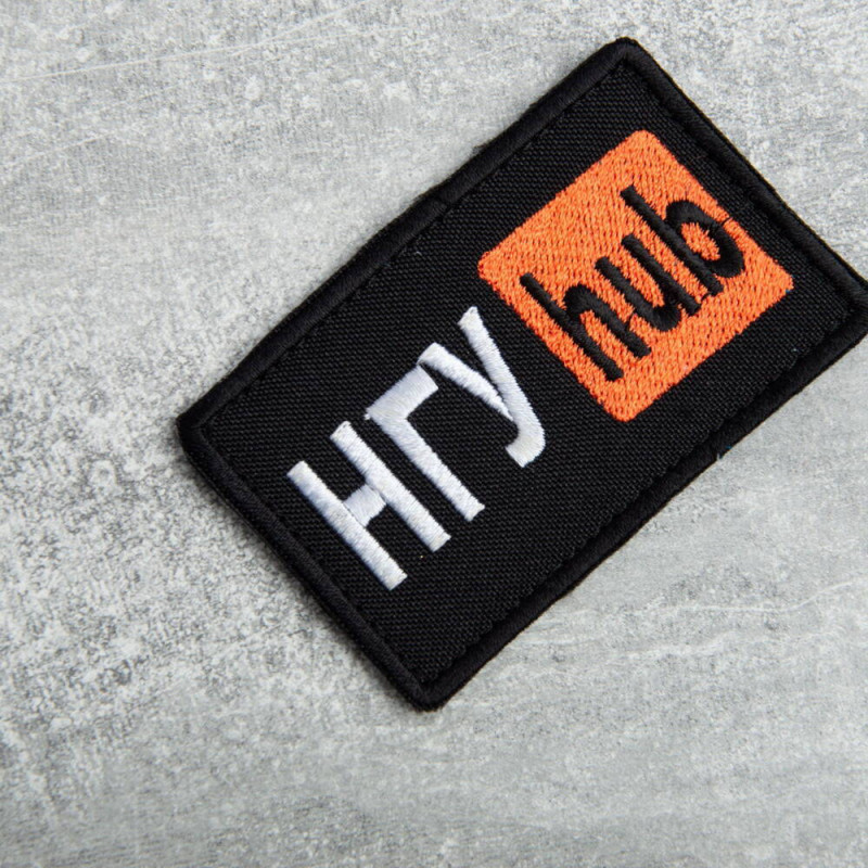 Шеврон на липучці НГУ Hub 5х9,5 см вишитий патч нашивка