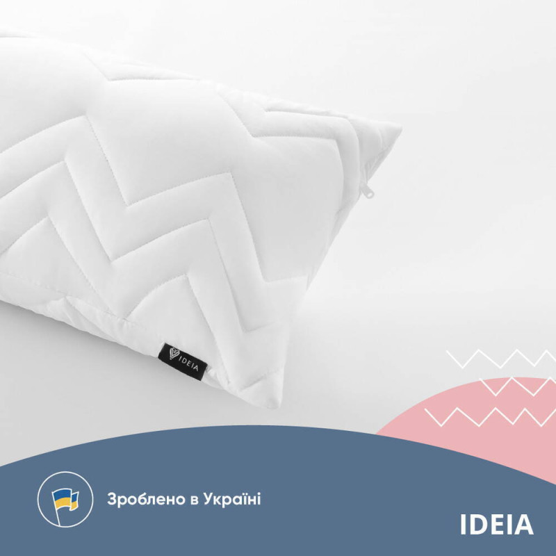 Подушка для тіла сну відпочинку NORDIC COMFORT+ 40х140 см IDEIA антиалергенна довга біла холлофайбер з блискавкою