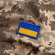 Шеврон на липучці Прапор України 3,5х5,3 см вишитий патч нашивка