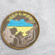 Шеврон на липучці Збережемо Україну 8 см вишитий патч нашивка піксель