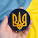 Шеврон на липучці Тризуб України круглий 7 см вишитий патч нашивка