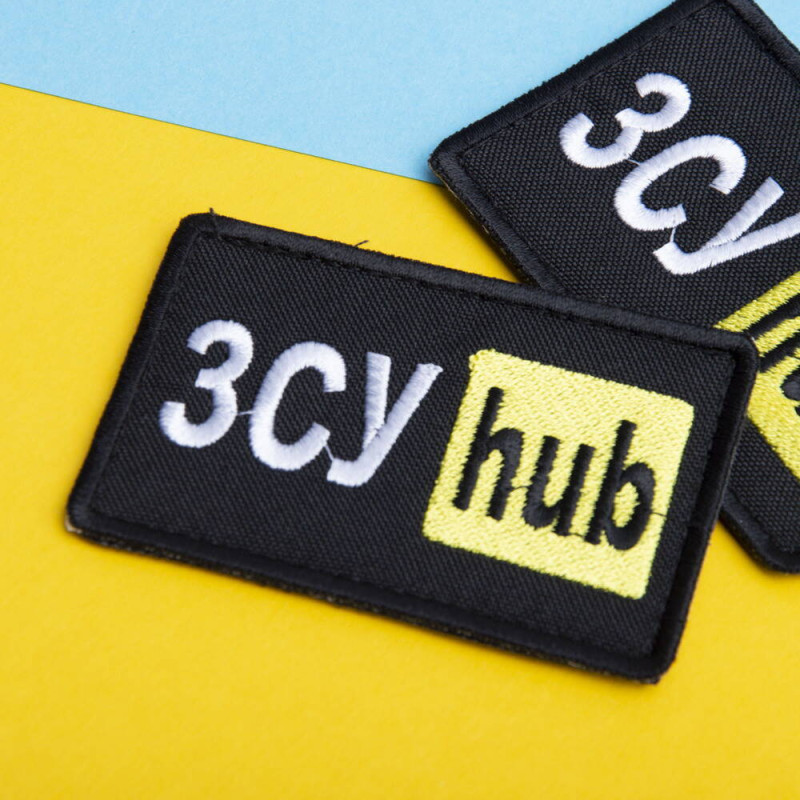 Шеврон на липучці 5х9,5 см Hub жовтий ЗСУ