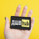 Шеврон на липучці ДШВ Hub 5х9,5 см вишитий патч нашивка жовтий