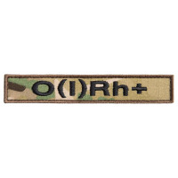 Blood Type 1+ Hook-and-Loop Chevron 2х12 cm Military Insignia Clothing Patch