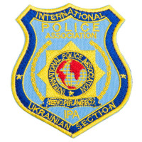 Шеврон на липучці International Police Association 8х9 см вишитий патч нашивка