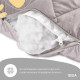 Подушка П-подібна для сну та відпочинку стьобана IDEIA 140х75х20 см U-shape з наволочкою на блискавці антиалергенна сіра