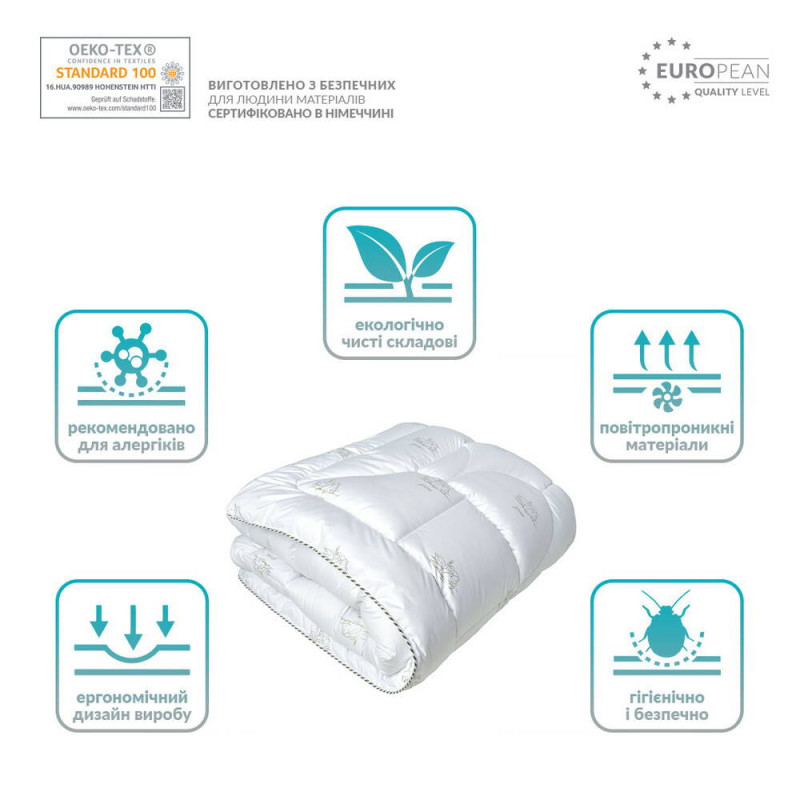 Набір Super Soft Classic IDEIA полуторний ковдру 140х200 см + подушка 50х70 см штучний пух