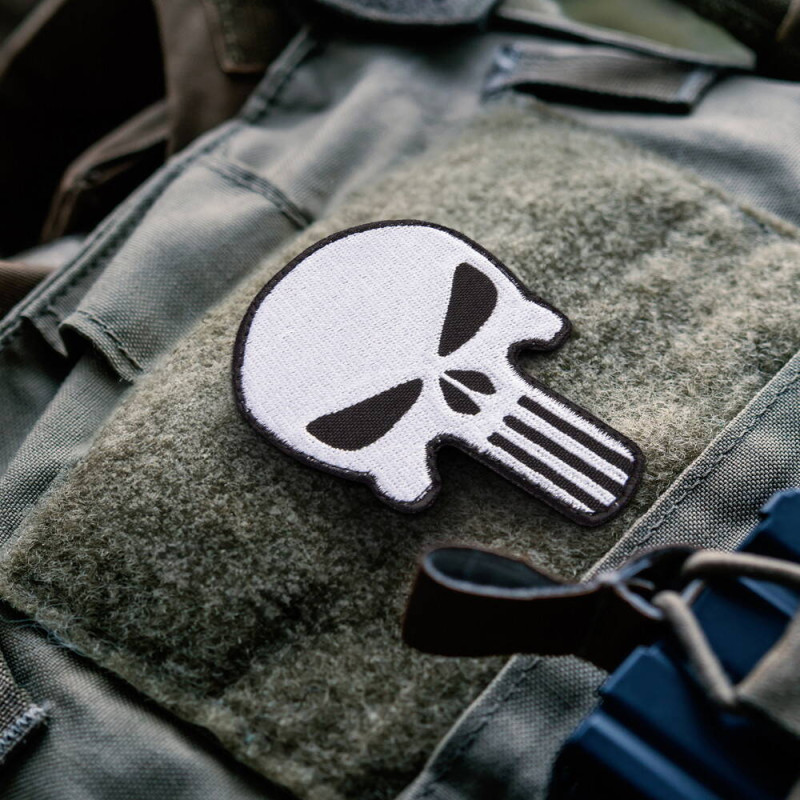 Шеврон на липучці Череп Каратель Карателя Punisher 6,5х9 см вишитий патч нашивка