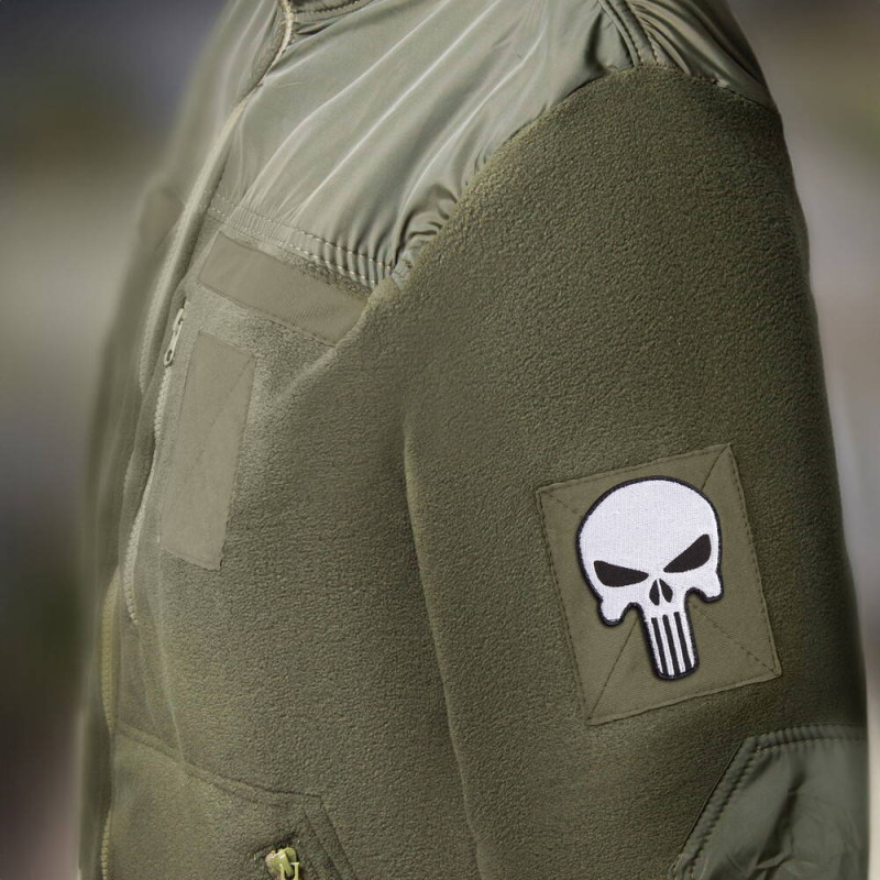 Шеврон на липучці Череп Каратель Карателя Punisher 6,5х9 см вишитий патч нашивка