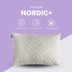 Подушка 50х70 см NORDIC COMFORT+ IDEIA антиллергенна холлофайбер сіра стьобана з блискавкою