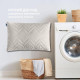 Подушка 50х70 см NORDIC COMFORT+ IDEIA антиллергенна холлофайбер сіра стьобана з блискавкою