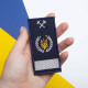 Шеврон на липучці Укрзалізниця УЗ Погон Голова Правління Директорат 5х10 см вишитий патч нашивка