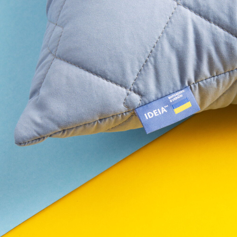 Подушка декоративна 45х65 см IDEIA Обійму Україну патріотична жовто-синя антиалергенна з вишивкою