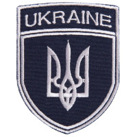 Шеврон на липучці Укрзалізниця УЗ UKRAINE 7х9 см вишитий патч нашивка