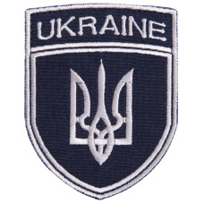 Шеврон на липучці Укрзалізниця УЗ UKRAINE 7х9 см вишитий патч нашивка