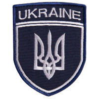 Шеврон на липучці Укрзалізниця УЗ Ukraine 7х9 см вишитий патч нашивка Українська залізниця