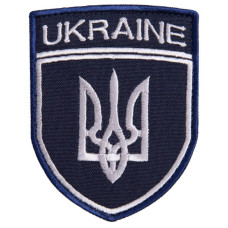 Шеврон на липучці Укрзалізниця УЗ Ukraine 7х9 см вишитий патч нашивка Українська залізниця