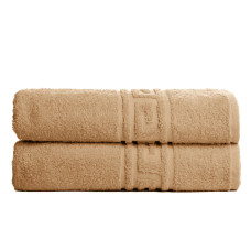 Рушник махровий 70х135 см беж щільний 380 гр/м2 натуральне бавовна банне