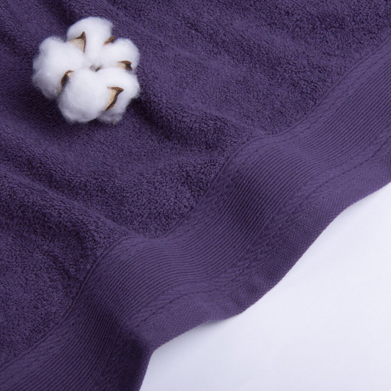 Рушник махровий 100х150 см Наталі щіл 360 грм/м2 фіолет, для тіла та сауни, бавовна, натуральне бавовняне