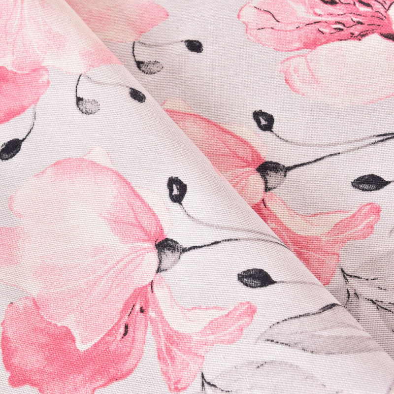 Скатертина IDEIA 140х170 см бавовняна скатертина з водовідштовхувальним покриттям, принт Магнолія Пудра