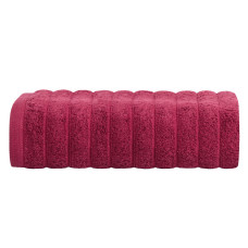 Рушник махровий банний 70х130 Хвиля щіл 450 г/м2 бавовна бордо натуральний для тіла