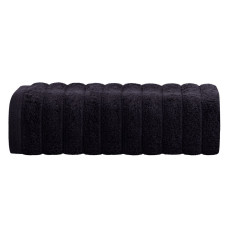 Рушник махровий лазневий 70х130 Хвиля щільність 450 г/м2 бавовна чорний