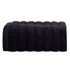 Рушник махровий 50х80 Хвиля щіл 500 г/м2 бавовна чорний для обличчя та рук