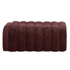 Рушник махровий 50х80 Хвиля щільність 500 г/м2 бавовна шоколад для обличчя та рук