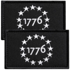 Набір шевронів 2 шт США 1776 Патріот USA 1776 Patriot тактична військова вишита аплікація нашивка з липучкою