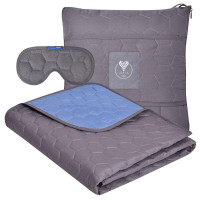 IDEIA Travel Blanket Pillow Transformer – for Travel, Airplanes, Trains and Camping, Attaches to a Suitcase, with Sleep Mask