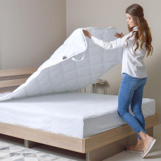 Наматрацник 120х200 см Comfort IDEIA з гумками по кутах супер щільний пл 250 гр/м2 антиалергенний білий