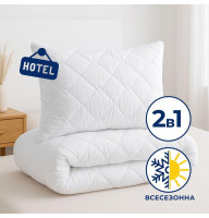 Набір полуторний готельний IDEIA ковдра 140х210 і подушка 50х70 см антиалергенний набір для сну