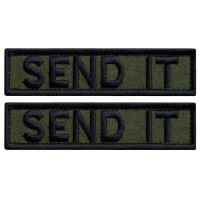Набір шевронів 2 шт. з липучкою Send it 10x2,5 см вишитий патч шеврон нашивка