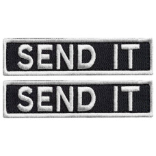Набір шевронів 2 шт. з липучкою Send it 10x2,5 см вишитий патч шеврон нашивка