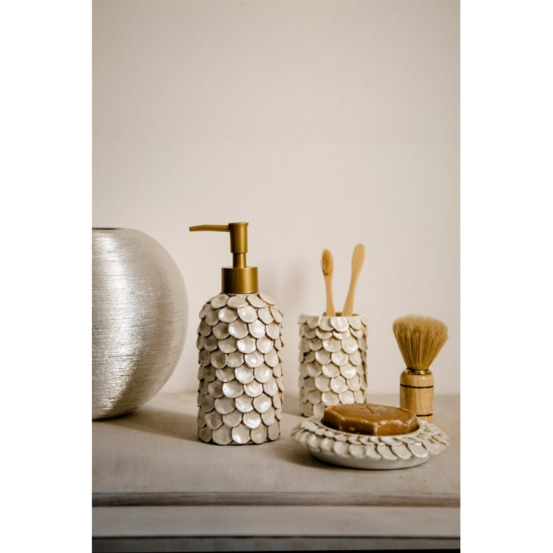 Комплект в ванну Irya - Lindy krem кремовий (5 предметів)