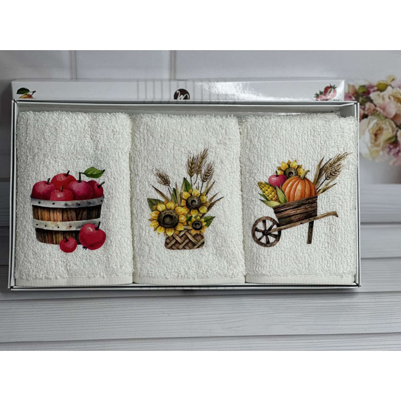 Merzuka aycicegi Махрові рушники 30х50см., 3шт. (12250)