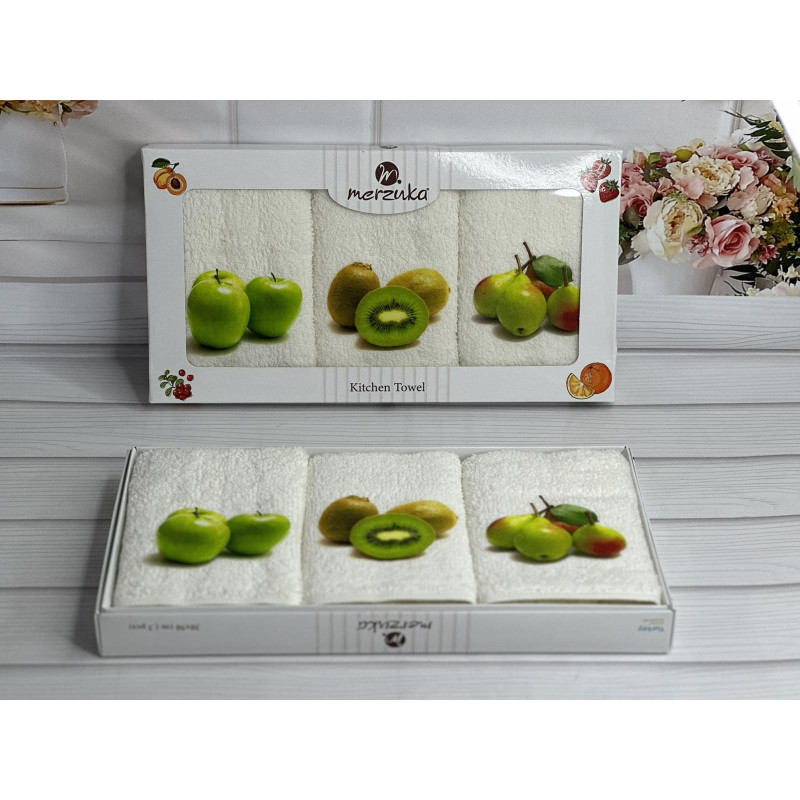 Merzuka kiwi Махрові рушники 30х50см., 3шт. (57953)